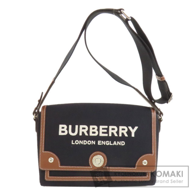 BURBERRY バーバリー ロゴ ショルダーバッグ キャンバス/レザー