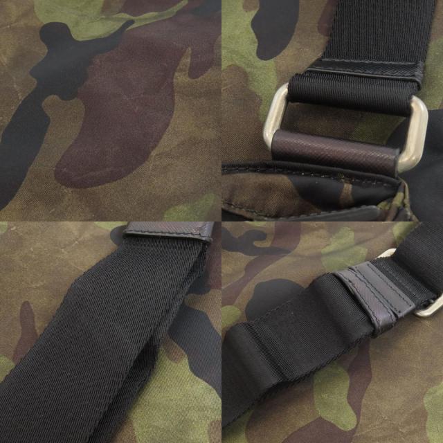 PRADA プラダ カモフラージュ柄 ロゴ金具 ショルダーバッグ ナイロン