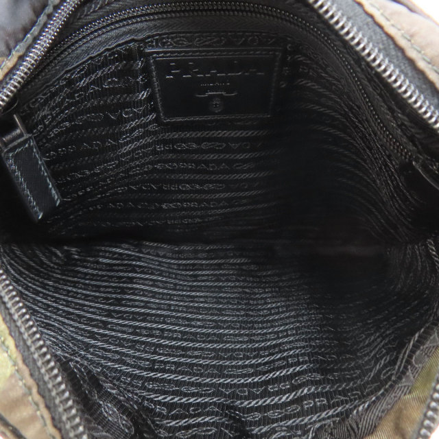 PRADA プラダ カモフラージュ柄 ロゴ金具 ショルダーバッグ ナイロン