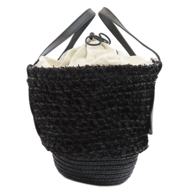 トッズ TOD'S ストロー＆レザーバッグ かごバッグ バスケット 2way