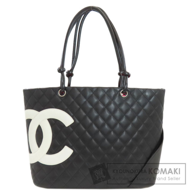CHANEL シャネル カンボンライン シルバー金具 トートバッグ カーフ