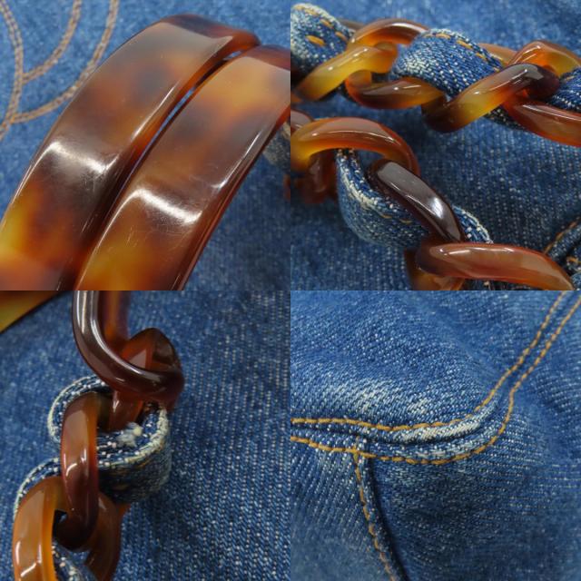 CHANEL シャネル チェーントート ココマーク トートバッグ デニム