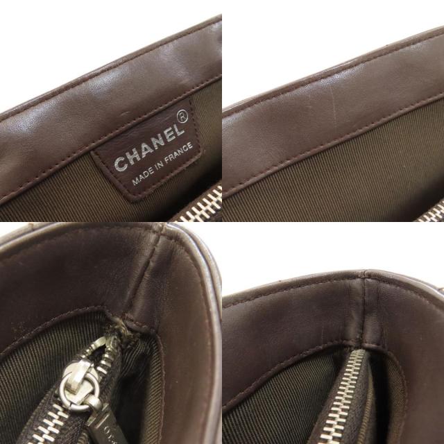 CHANEL シャネル チョコバー シルバー金具 ハンドバッグ カーフ