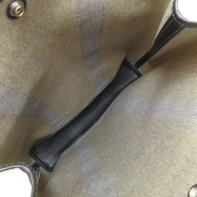 HERMES エルメス ガーデンファイル37 ハンドバッグ キャンバス