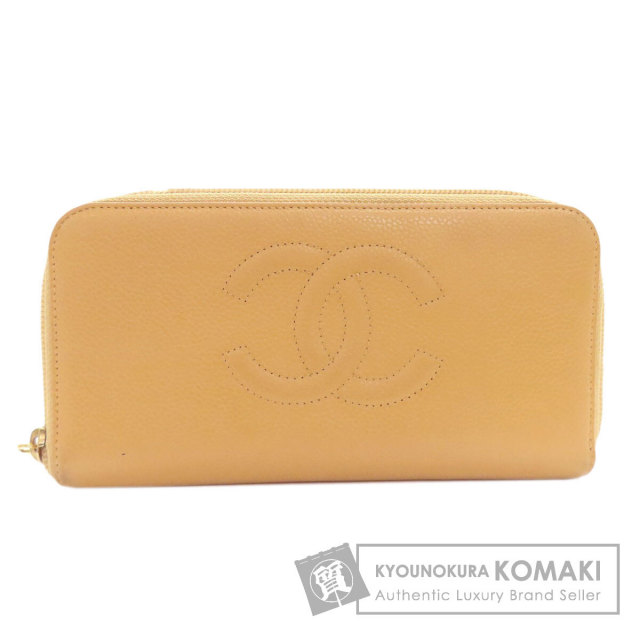 CHANEL シャネル A84385 ボーイシャネル ゴールド金具 二つ折り財布
