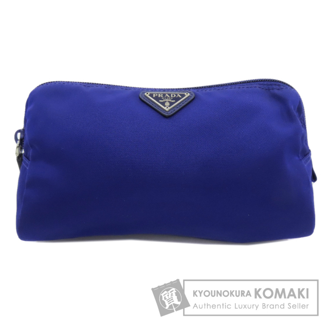 PRADA プラダ ロゴ金具 化粧ポーチ ナイロン素材 レディース [中古