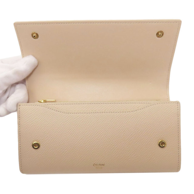 CELINE セリーヌ ロゴ 長財布（小銭入れあり） レザー レディース