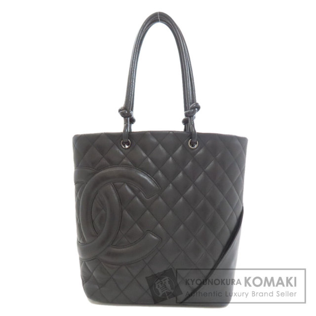 CHANEL シャネル カンボンライン シルバー金具 トートバッグ カーフ