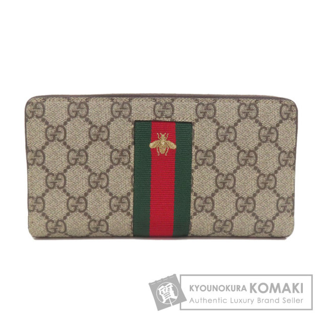 グッチ 長財布(小銭入れあり) ビー GGスプリーム