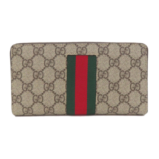 GUCCI グッチ 408831 ビー GGスプリーム 長財布（小銭入れあり） PVC