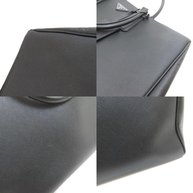 PRADA プラダ ガレリア ロゴ金具 2WAY ハンドバッグ サフィアーノ