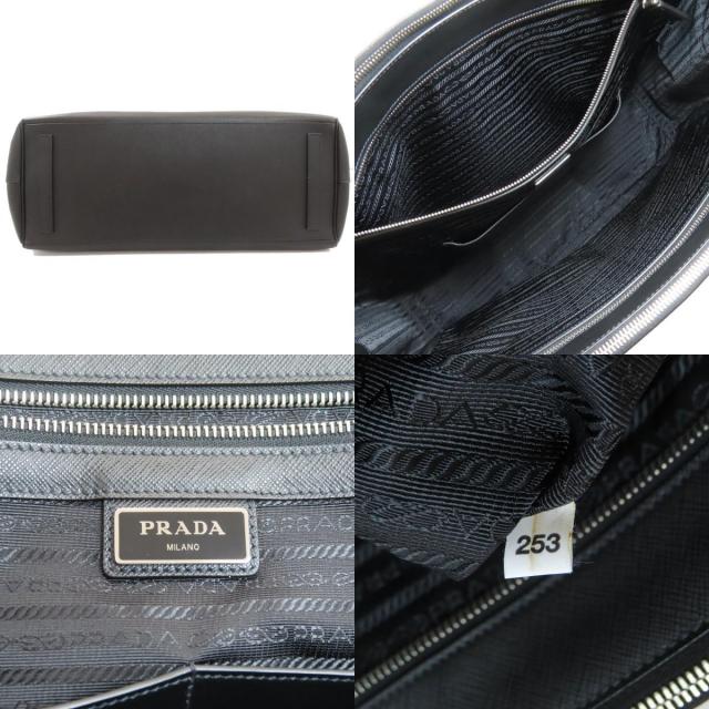 PRADA プラダ ガレリア ロゴ金具 2WAY ハンドバッグ サフィアーノ
