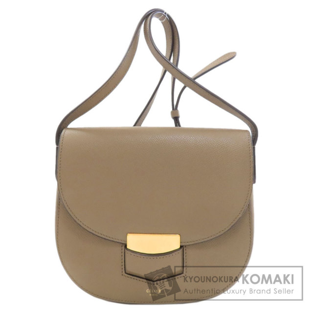 CELINE セリーヌ ロゴ ショルダーバッグ レザー レディース [中古