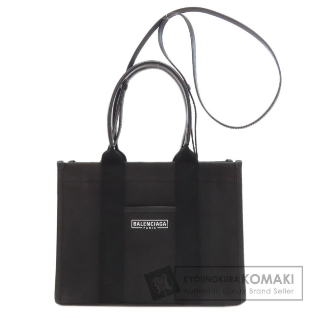 BALENCIAGA　カバ　トートバックxs　2wayキャンバスバッグ美品 BALENCIAGA（バレンシアガ） バッグ ネイビー カバ XS スムースカーフ