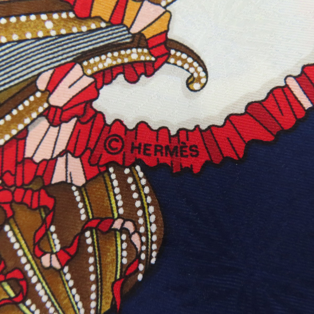 HERMES エルメス カレ90 太陽王の祝典 スカーフ シルク レディース