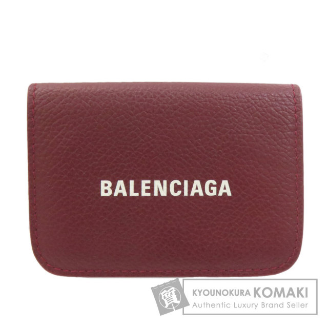 バレンシアガ　コンパクト　ウォレット　二つ折り BALENCIAGA（バレンシアガ） ロゴプリント コンパクトウォレット 二