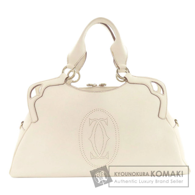 CARTIER カルティエ マルチェロ ハンドバッグ レザー レディース [中古