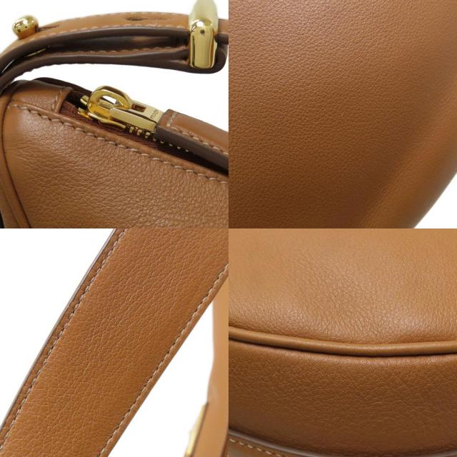 PRADA プラダ ロゴ金具 ショルダーバッグ カーフ レディース [中古