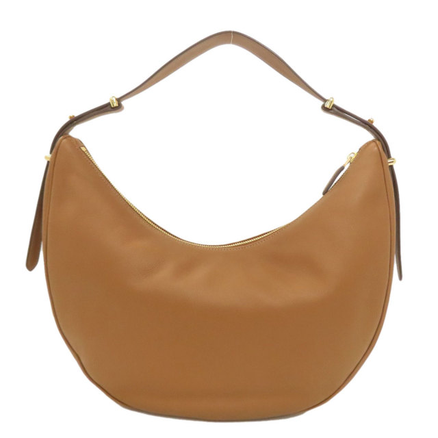 13468✨良品✨プラダ カーフレザー ゴールドロゴ ワンショルダーバッグ PRADA プラダ ロゴ金具 ショルダーバッグ カーフ レディース [中古