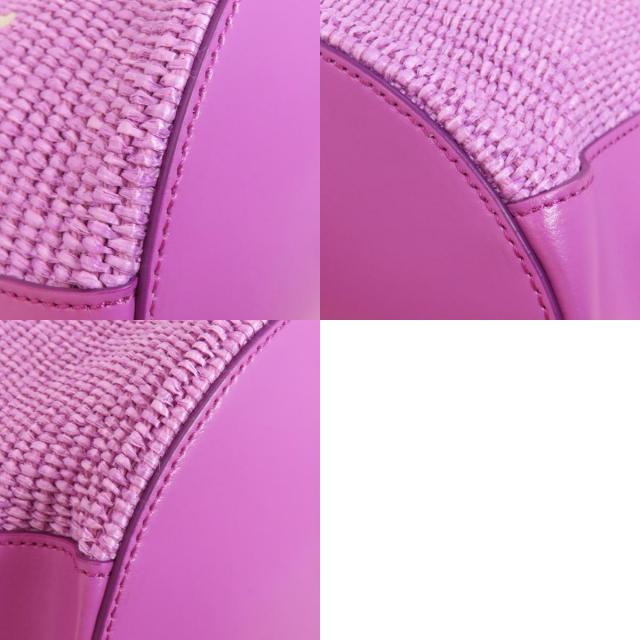 美品✨MARNI マルニ レザー ハンドバッグ トロピカリア ピンク✨保存袋付き MARNI マルニ トロピカリア 2WAY ハンドバッグ ラフィア/レザー