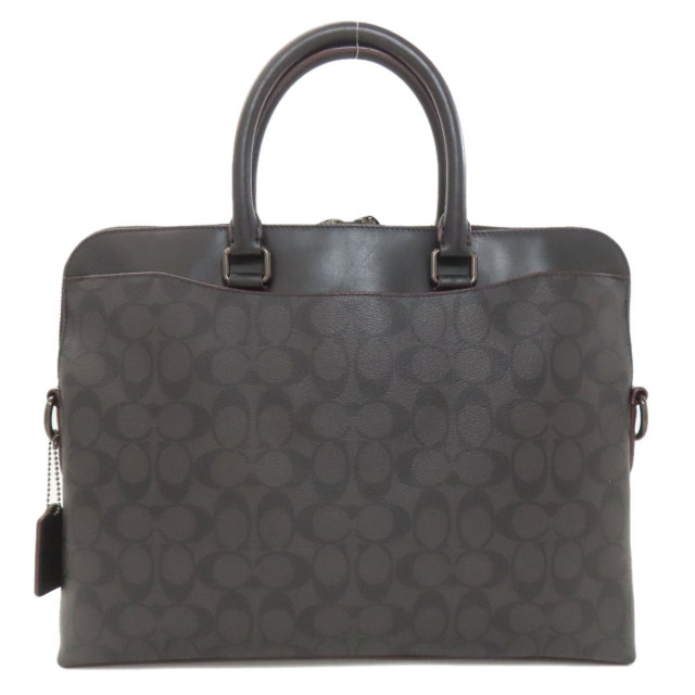 COACH コーチ F73970 シグネチャー 2WAY ビジネスバッグ PVC/レザー