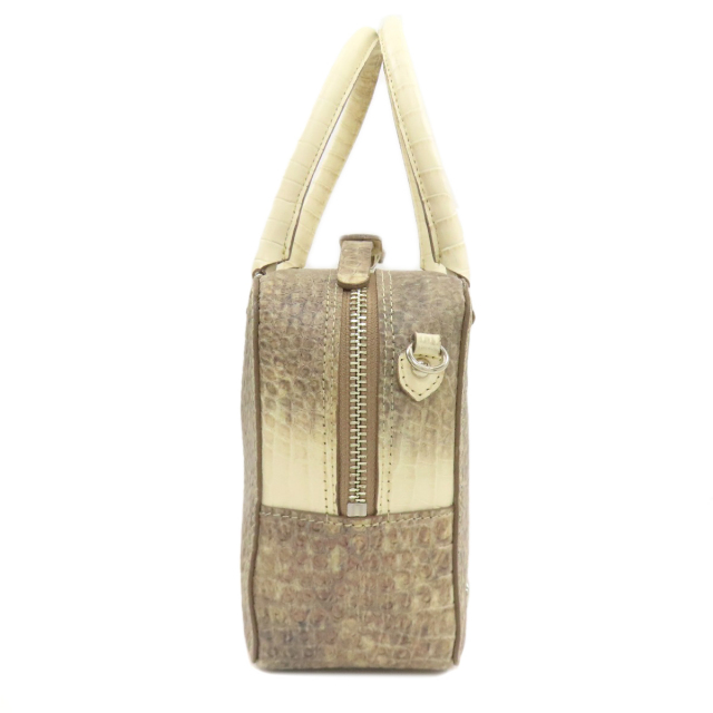 ADMJ エーディーエムジェイ 型押し 2WAY ハンドバッグ レザー