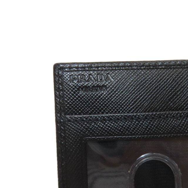 PRADA プラダ ロゴ金具 パスケース カードケース サフィアーノ