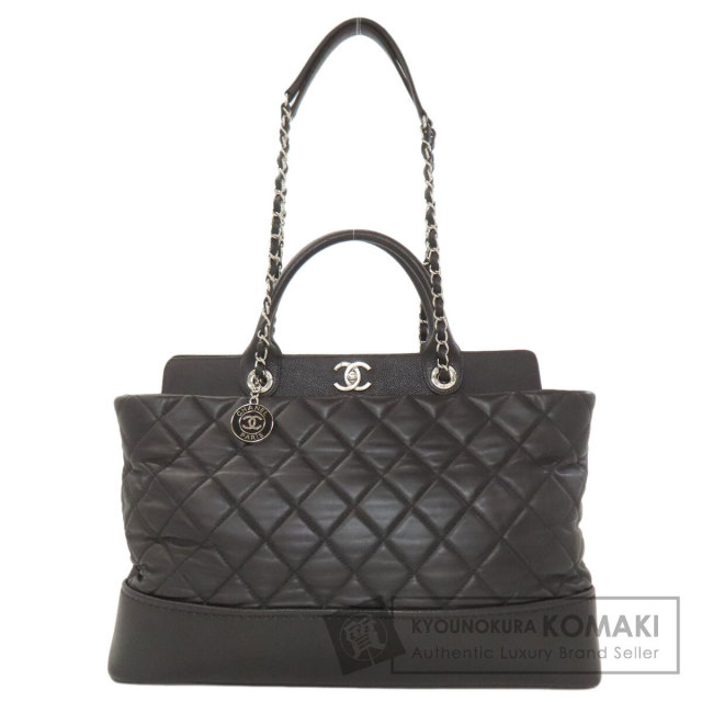 シャネル トートバッグ マトラッセ シルバー金具 2WAY