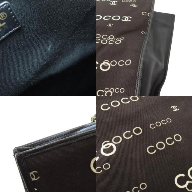 シャネル トートバッグ COCOプリント ゴールド金具