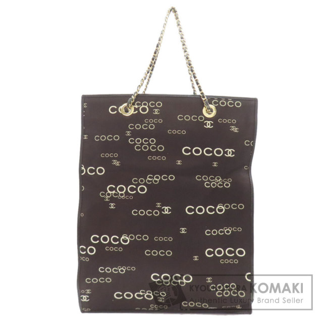 シャネル トートバッグ COCOプリント ゴールド金具