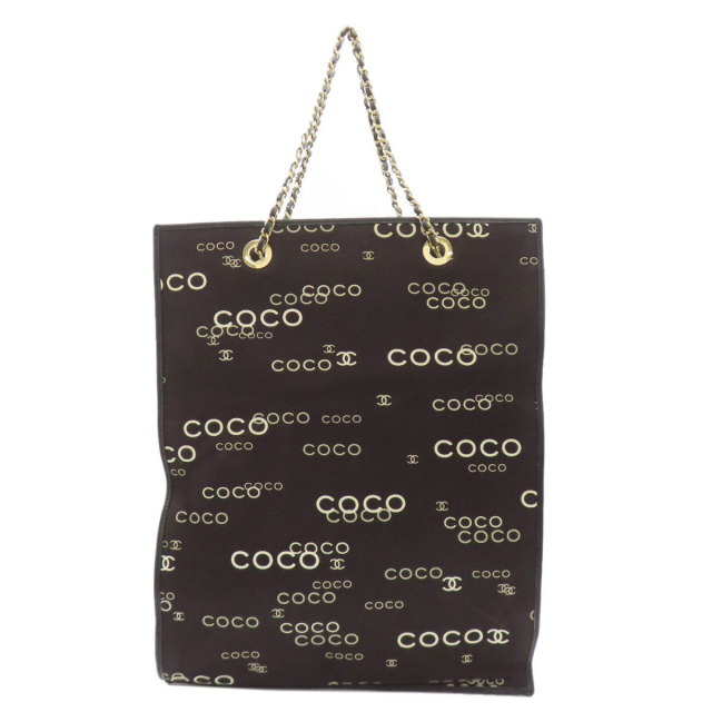 シャネル トートバッグ COCOプリント ゴールド金具