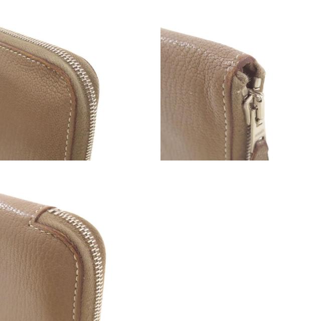 HERMES エルメス エブリン アザップロング エトープ シルバー金具 長財布（小銭入れあり） シェーブル レディース [中古] HERMES エルメス エブリン アザップロング エトープ シルバー金具 長