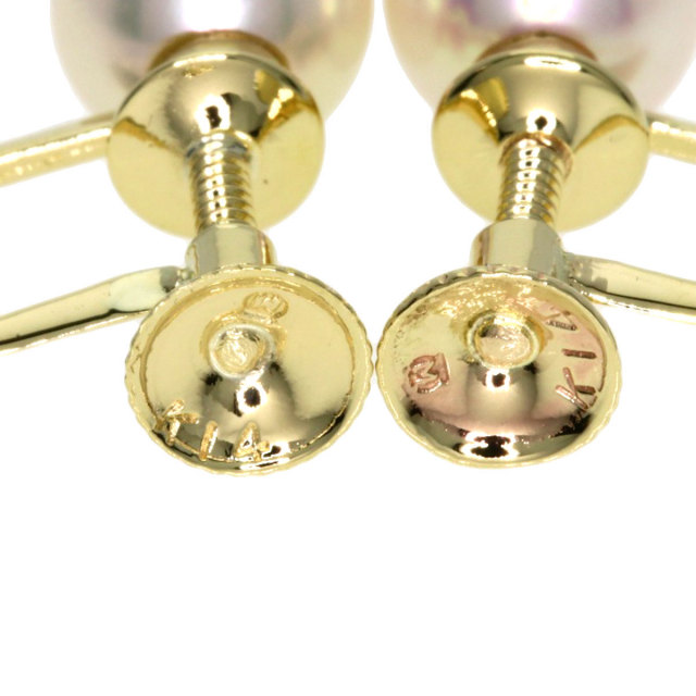 MIKIMOTO ミキモト パール 真珠 イヤリング K14イエローゴールド
