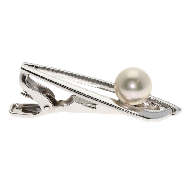 ミキモト K14PG パール タイピン MIKIMOTO ミキモト パール 真珠 タイバー タイピン K14ホワイト
