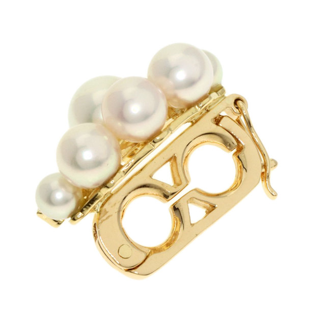 ミキモト ペンダントトップ 18金 K18イエローゴールド ダイヤモンド レディース MIKIMOTO  中古 MIKIMOTO ミキモト パール 真珠 ダイヤモンド クリップ ペンダントトップ K18イエローゴールド レディース [中古] ブランド京の蔵小牧  ネット販売部