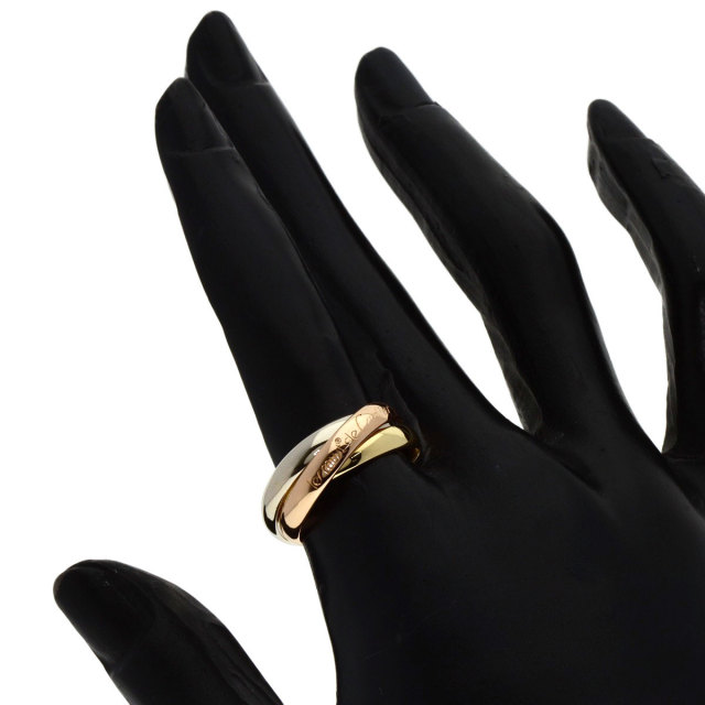 Cartier K18 トリニティリング 専用ケース付き Cartier カルティエ トリニティ リング 指輪 K18 14号 中古