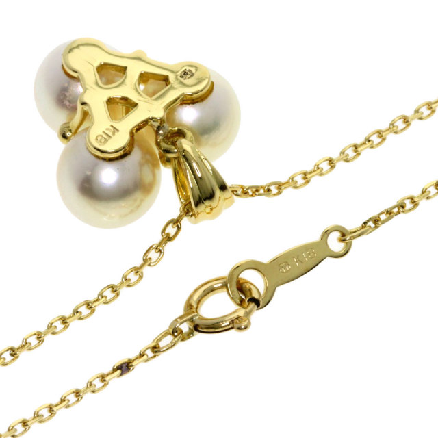 MIKIMOTO ミキモト パール 真珠 ダイヤモンド ネックレス K18