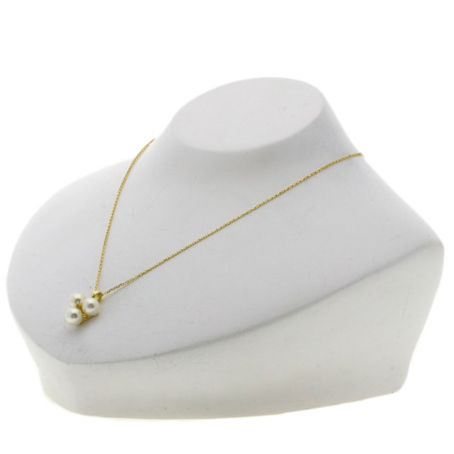 ミキモト　パール　ダイヤモンド　ペンダント　YG18 MIKIMOTO ミキモト パールダイヤネックレス(約9.2mm玉) K18