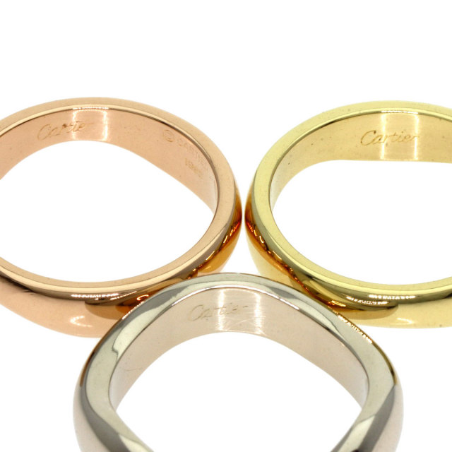 美品CARTIER カルティエ K18 47刻印 約7号wedding band Cartier カルティエ パリリング #47 リング 指輪 K18YG イエロー
