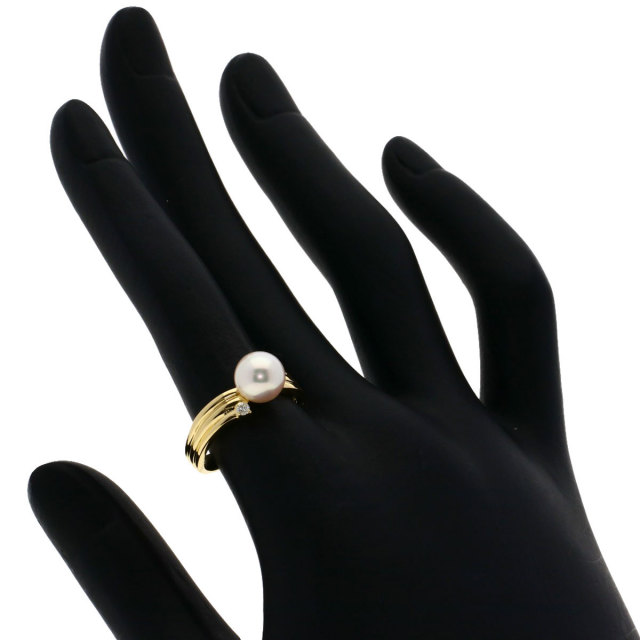 TASAKI タサキ パール 真珠 ダイヤモンド リング・指輪 K18イエロー