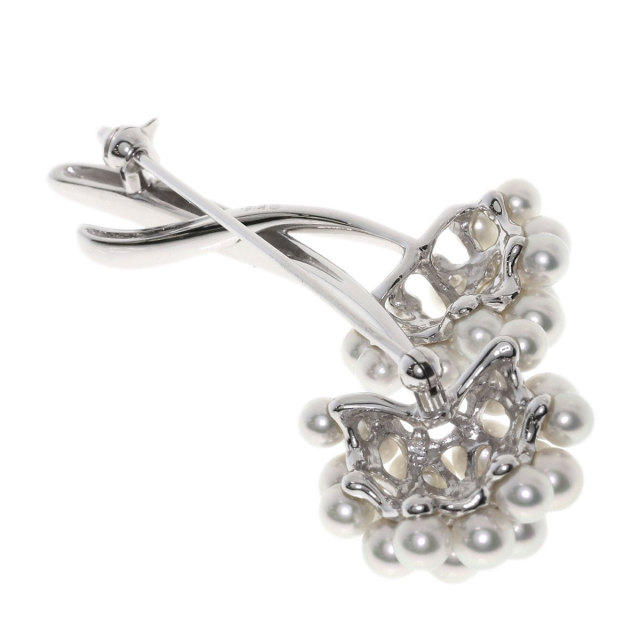 MIKIMOTO ミキモト ベビーパール 真珠 ブローチ K18ホワイトゴールド