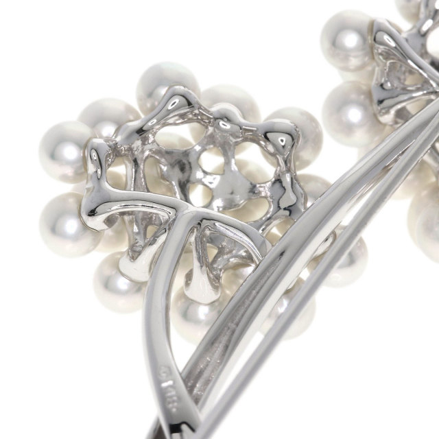 MIKIMOTO ミキモト ベビーパール 真珠 ブローチ K18ホワイトゴールド