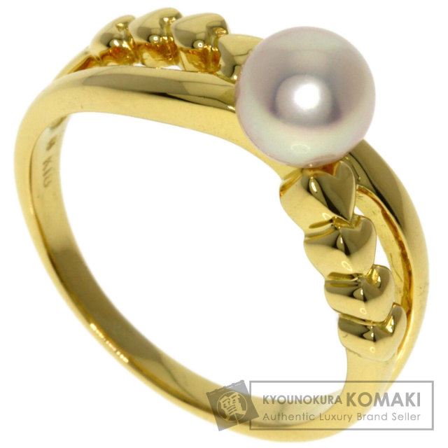 MIKIMOTO ミキモト パール 真珠 リボン リング・指輪 K18イエロー