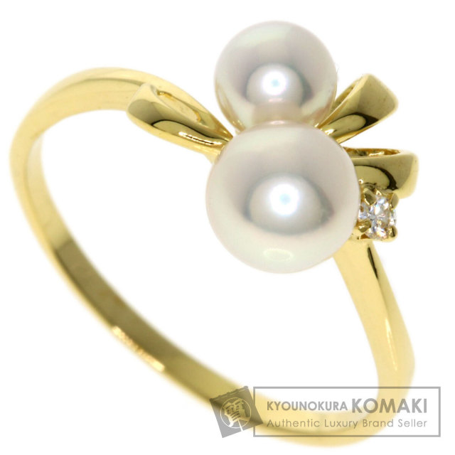 MIKIMOTO ミキモト パール 真珠 ダイヤモンド リング・指輪 K18