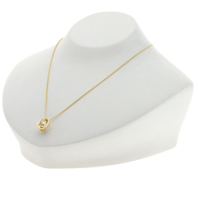 MIKIMOTO ミキモト パール 真珠 ダイヤモンド ネックレス K18イエロー