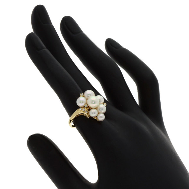 MIKIMOTO ミキモト パール 真珠 ダイヤモンド リング・指輪 K18