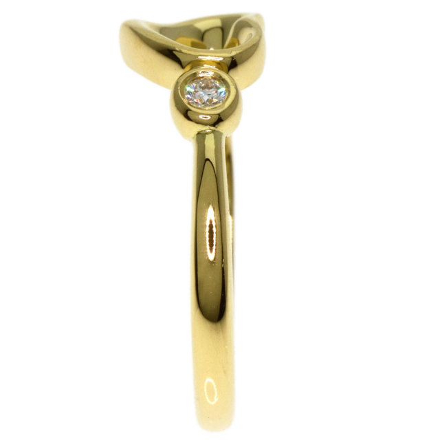 希少 Tiffany フルハート 2P ダイヤ リング 18K ヴィンテージ TIFFANY&Co. ティファニー オープンハート 2P ダイヤモンド