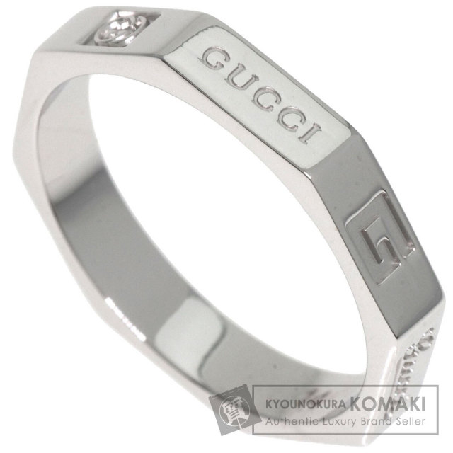 [中古]グッチ オクタゴナルリング 750WG K18WG 12号　指輪 GUCCI グッチ オクタゴナル #14 リング・指輪 K18ホワイト