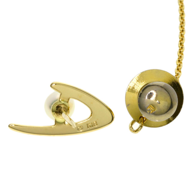 MIKIMOTO ミキモト パール 真珠 タイタック タイピン K18イエロー