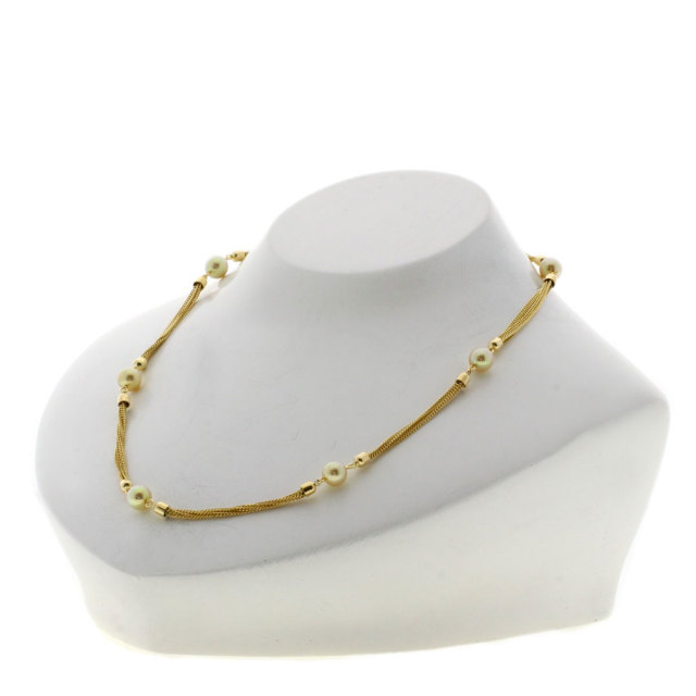 ミキモトK18 ネックレス MIKIMOTO ミキモト ネックレス 18金 K18イエローゴールド パール